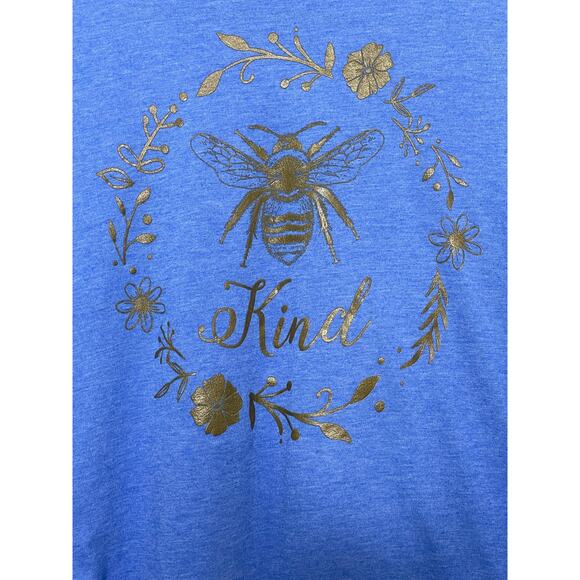Lost Creek Outfitters T Shirt Short Sleeve Crewneck Graphic BEE KIND Blue XL - Picture 3 of 8